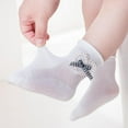 thumbnail image 4 of CYRBOKO Toddler Girls Mesh Socks, Soft Breathable 3 Pairs Cotton Athletic Socks Black Size 3-5 T, 4 of 9