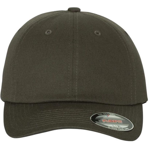 Flexfit 6745 Cotton Twill Dad Hat Technology (Small/Medium, Dark Grey)