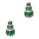 thumbnail image 4 of Yuarrent Cajas de regalo de Navidad para niños, 3 uds., cajas de papel para vacaciones al aire libre, organizadores de dulces decorativos, Verde S 2piezas, 4 of 6