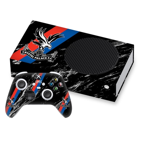 Head Case Designs Officially Licensed Crystal Palace FC Logo Art Black Marble Vinyl Sticker Skin Decal Cover Compatible with Microsoft Series S Console & Controller