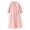 Pink, variant on HBBIKVI Blouson Sleeve Midi Dress for Women Casual Long Sleeve V-Neck Shift Dress with Exterior Pockets and Loose Fit for Everyday Casual Style