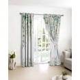 thumbnail image 3 of Green Botanical Blackout Curtains for Bedroom/Living Room, Thermal Insulated Kitchen Curtains, Watercolor Floral Spring Eucalyptus Leaves Grommet Darkening Window Treatment Drapes 42"x63"x2, 3 of 8
