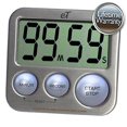 thumbnail image 5 of Digital Kitchen Timer Stainless Steel - Silver - Strong Magnetic Back - Kickstand - Loud Alarm - Large Display - Auto Memory - Auto Shut-Off - Model eT-26 (Silver) by eTradewinds, 5 of 5
