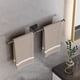 thumbnail image 5 of Estante ajustable de aluminio montado en la pared para toallas de baño sin instalación de taladro, 5 of 7
