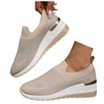 thumbnail image 5 of Womens Orthopedic Shoes Arch Support Nurse Shoes Wide Slip on Non Slip Server Shoes Knitted Mesh Stretch Comfortable 2026 New Foam Shoes, 5 of 5