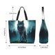 thumbnail image 5 of Fotbe Wolf Bolsa Tote Estética de Lona con Estampado para Mujer - Bolsa Reutilizable de Hombro Casual para Vacaciones, Compras, Trabajo y Gimnasio, 5 of 8