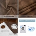 thumbnail image 4 of Retro Wooden Board Blackout Curtains for Bedroom/Living Room, Thermal Insulated Kitchen Curtains, Western Country Farmhouse Brown Wood Grommet Darkening Window Treatment Drapes 27.5"x39"x2, 4 of 8