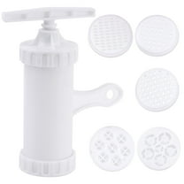 Raindrops 2 Pcs Manual Noodle Machine Maker with Molds Head Pasta Cutter White