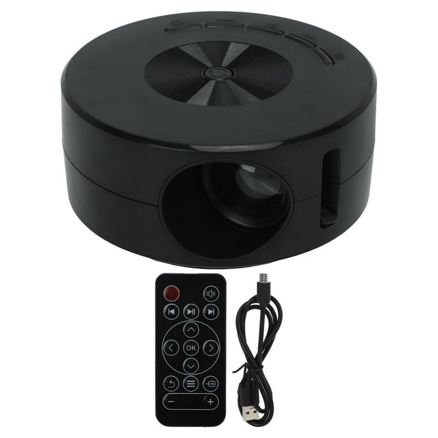 Miniproyector LED de 1920 x 1080 de 14 a 100 pulgadas, control remoto, alimentación USB, proyector portátil para familia, portátil y teléfono.