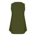 thumbnail image 4 of Mrat Flowy Tank Tops for Women Womens Tank Summer Solid Sleeveless Flared Trendy Casual Blouse Button Tunic Shirt Tops S-360 A-Green L, 4 of 4