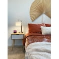 thumbnail image 3 of Kira Home York 18" Minimalist Arc Table Lamp, 2 AMP USB Charging Port, White Drum Shade, 7W Bulb (, 3000K ), 3 of 7