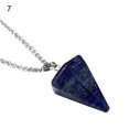 thumbnail image 2 of Happy date Hexagonal Chakra Crystal Bullet Shape Gemstone Pendant Necklaces Pointed Quartz Stone Chain Necklaces Artificial Stone, 2 of 2
