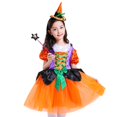 thumbnail image 1 of Disfraz de bruja para niñas, disfraz de araña para niños, disfraz de Halloween, 1 of 5