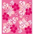 thumbnail image 3 of Luau Duvet Cover Set, Abstract Hibiscus Pattern Dreamlike Fantasy Composition with Butterflies, Decorative 2 Piece Bedding Set with 1 Pillow Shams, Twin Size, Pink Pale Peach White, by Ambesonne, 3 of 3