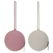 2 Pack Silicone Pacifier Holder Case, Newborn Baby Silicone Pacifier Holder for Boys & Girls, Portable Silicone Pacifier Container Case