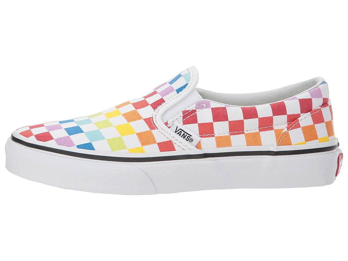 rainbow slip on vans kids