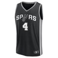 thumbnail image 2 of Youth Fanatics De'Aaron Fox Black San Antonio Spurs Fast Break Replica Player Jersey - Icon Edition, 2 of 3