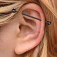 thumbnail image 4 of Briana Williams 14G Stainless Steel Industrial Barbell Earring Cartilage Body Piercing Jewelry 38mm 1&1/2 Inch Industrial Piercing Bar, 4 of 5