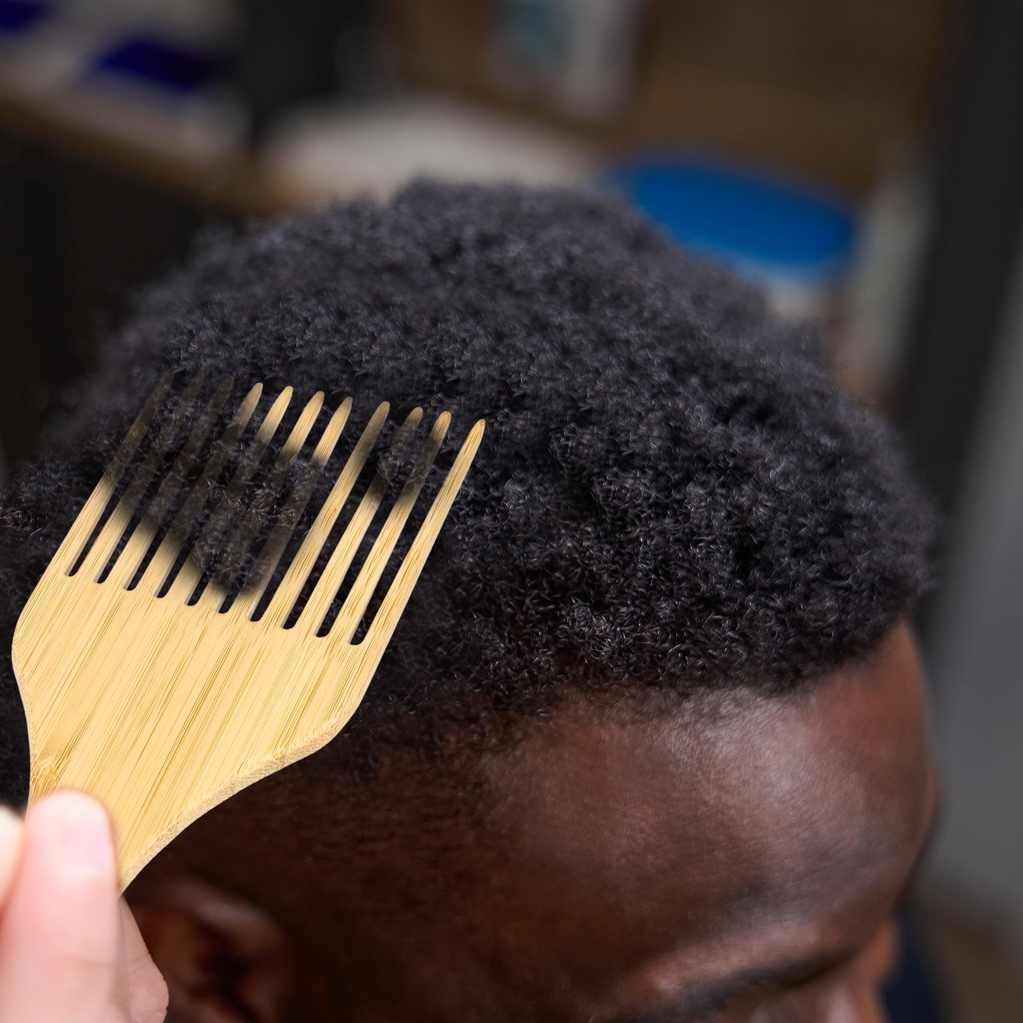 Unique Bargains Wood Afro Hair Pick Combs For All Hairs 7.17"x3.07" 2 Pcs