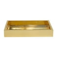 thumbnail image 6 of DecMode 18", 11", 11"W Gold Plastic Mirrored Geometric Tray, 3-Pieces, 6 of 7