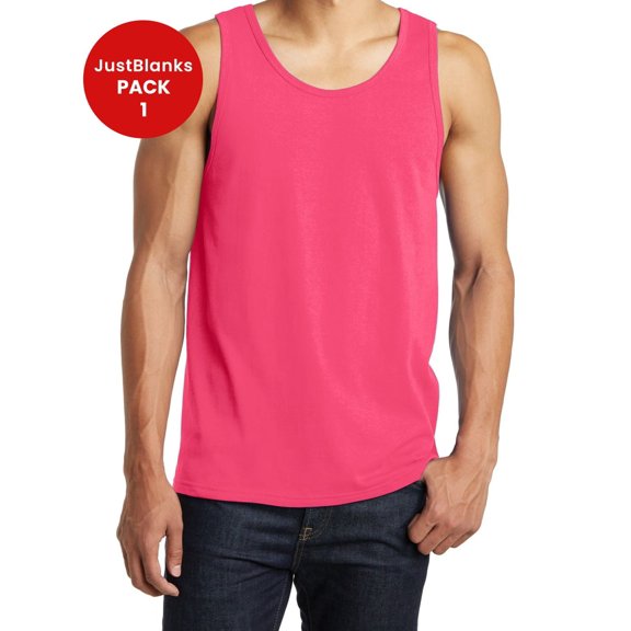 JustBlanks Young Mens The Concert Tank Slightly slimmer body 100 Soft Spun Cotton