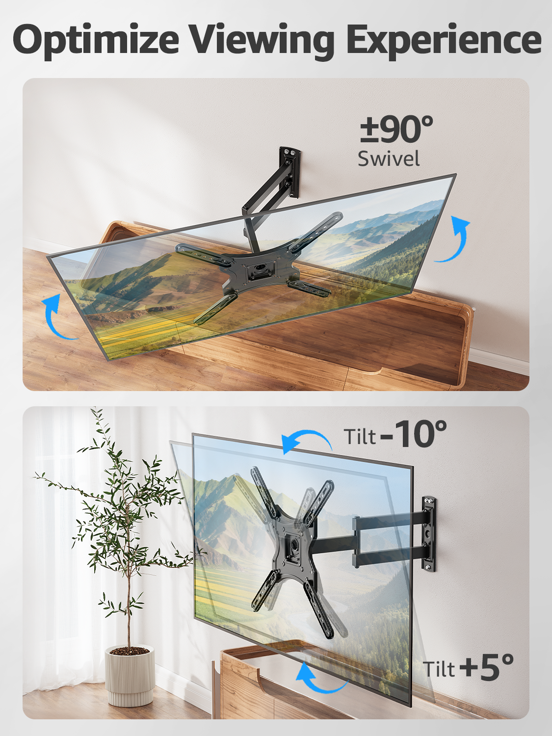 Mount Pro Full Motion TV Wall Mount, 26-65 Inch, 77 lbs photo 7