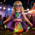 thumbnail image 2 of Bigetiay Girls Layered Tutu Skirt, Halloween Dance Performance Skirt, Size 2-4 Years, 2 of 3