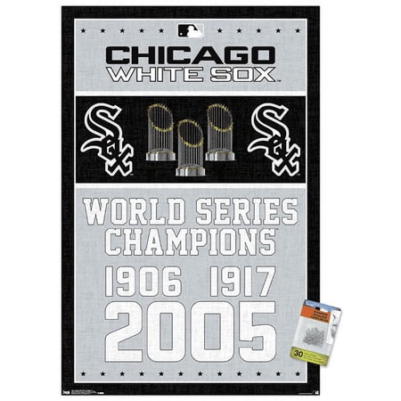 MLB Chicago White Sox – Champions 17 Wall Poster with Push Pins 22.375 x 34