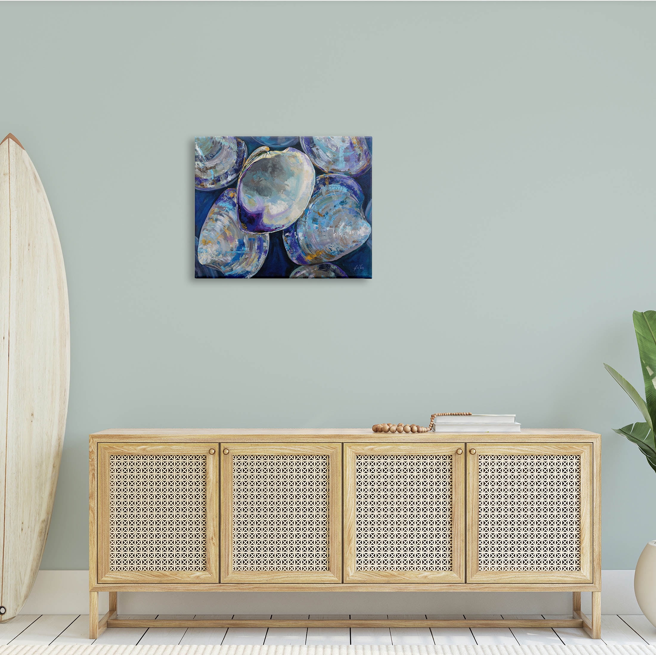 Stupell Industries Empty Seashells Expressive Clam Shells Modern Abstract Painting, 30 x 24, Design by Jeanette Vertentes