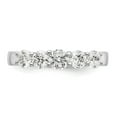 thumbnail image 4 of Solid 14k White Gold Lab Grown Diamond Five Stone Wedding Band Ring Size 7 (.476 cttw.), 4 of 8