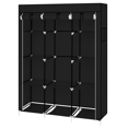 thumbnail image 6 of GZXS Portable Closet Wardrobe with Non-Woven Fabric Cover, Clothes Storage Organizer with Hanging Rod and Side Pocket, Easy Assembly, Black, 6 of 8