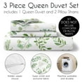 thumbnail image 2 of Sweet Jojo Designs Botanical Green White Queen Duvet Cover Bedding Set 3 Piece Set, 2 of 6