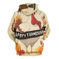 thumbnail image 3 of Happy Thanksgiving Pumpkin Turkey 3D Print Hoodie Men Women Autumn Thin Pullover Sweatshirt Vintage Streetwear Tops, 3 of 6