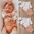 thumbnail image 4 of Mercatoo 9 Month Baby Girl Clothes Print Pants I𝐧fant Flower Girls Set Clothes Outfits Romper Hairband Baby Girls Outfits&Set, 4 of 4