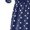 Blue, variant on Plus Size Polka Dot Dress V Neck A Line Midi Dress High Waist Flutter Sleeve Casual Vacation Wear
