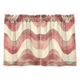 thumbnail image 7 of Yayeee Kitchen Curtains Light Filtering 27"x24" Rod Pocket Short Cafe Window Panel, Soft Pink Pattern, 7 of 7