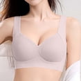 thumbnail image 3 of Squevariel Women Push Up Bra Solid Color Lightweight Bra Wireless Wide Strap Breathable Everyday Bra, 3 of 5