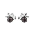 thumbnail image 5 of Joyería Pteada Diamante Pendientes de Pers Pta del Perno Prisionero Naturales de Agua Dulce Negro Sunnimix Perla Pendientes de botón, 5 of 5