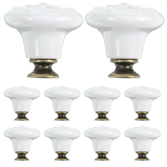 8pcs Decorative Vintage Ceramic Cabinet Knobs And Pulls Porcelain Drawer Handles Unique Door Knobs For Dresser And Closets
