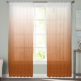 thumbnail image 2 of Burnt Orange Ombre Sheer Curtains 72 Inches Long 2 Panels Set, Window Sheer Curtains for Living Room/Bedroom, Farmhouse Orange Gradient Modern Abstract Art Light Filter Rod Pocket Curtain 52''x72''x2, 2 of 7