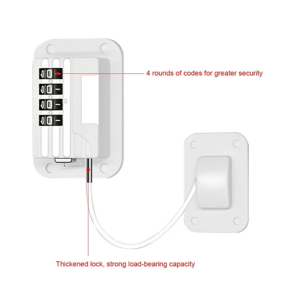 Niovtt Baby Safety Lock Adhesive Window Door Lock for Kids Babies Safety (White)
