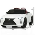 thumbnail image 2 of Costway 12V Kids Ride on Car Lexus LC500 Licensed Remote Control Electric Vehicle White, 2 of 10