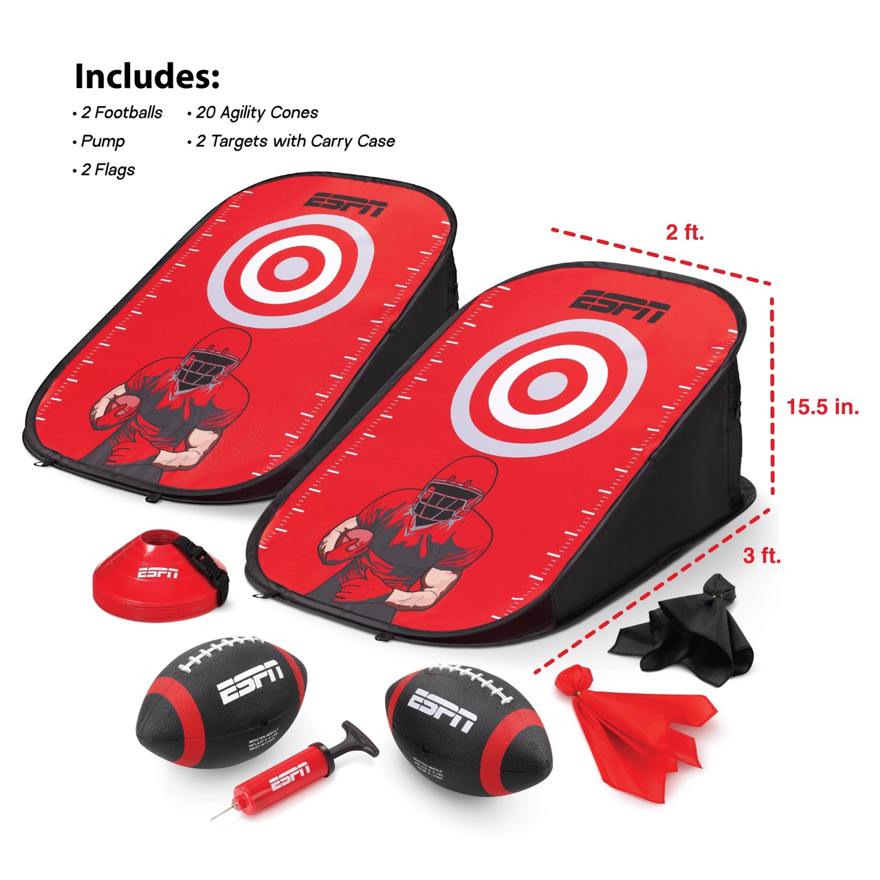 ESPN Youth Football Quarterback Training Equipment for Outdoor Games