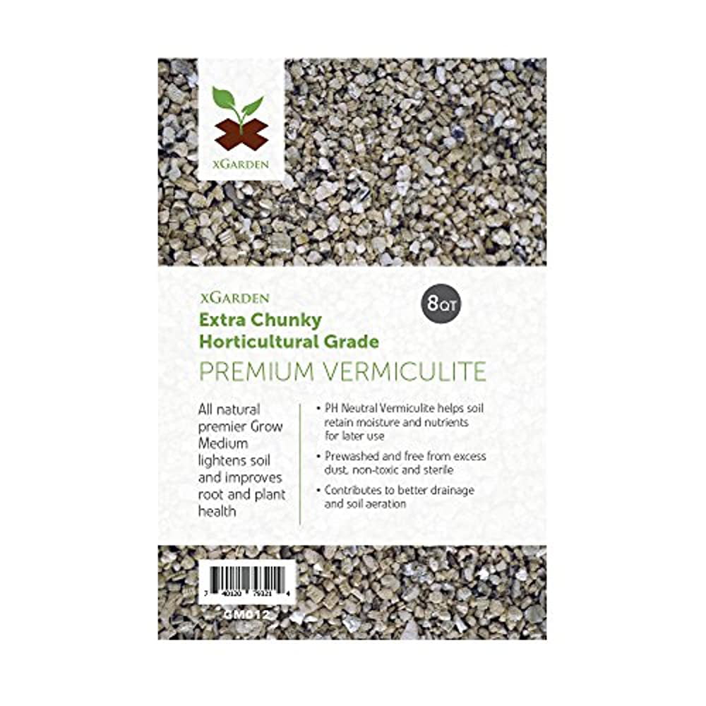 Extra Chunky 8 Quarts xGarden Horticultural Grade Premium Vermiculite 