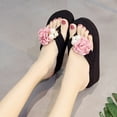 thumbnail image 4 of Women’s Floral Flip Flop With&nbsp;Pearl 2.1 Inch Summer&nbsp;Platform&nbsp;Sandals Girls&nbsp;Heels&nbsp;Thong&nbsp;Shoes Arch Support Comfortable Soft Cushion Floral&nbsp;Wedges Floral Pink 40, 4 of 5