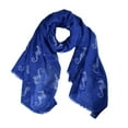 thumbnail image 4 of Peach Couture All Season's Nautical Shell Seahorse design Light Fringe Shawl Scarf, 4 of 10