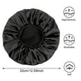 thumbnail image 4 of AOWOO 3 Pcs Silk Hair Bonnet with Wide Elastic Band, Sleepling Hair Wrap Cover, Satin Night Sleep Cap for Curly Long Hair Shower Bonnet, 4 of 8