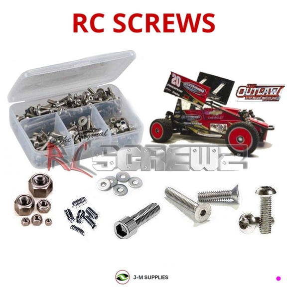 RCScrewZ Stainless Screw Kit cus008 for Custom Works Outlaw 1/10th Elec RC Racing Sprint Car | SET