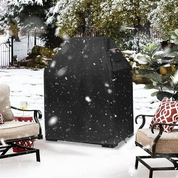 Outdoor Fireplace Cover, Heavy Duty 600D Waterproof Upright  Wood Burning Fireplaces Cover,36" L x 24" W x 57" H Black