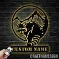 thumbnail image 4 of Craftnamesign Personalized Raccoon Mountain Metal Wall Art, Custom Raccoon Sign Decor, 4 of 5